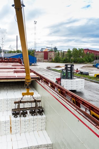 Transport on boat from Vallvik Mill